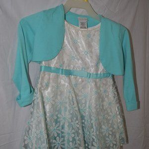2-Pc Sweet Heart Rose Dress, Cardigan